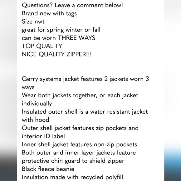 Gerry kids systems jacket  Hat, fleece jacket and winter coat nwt - Picture 6 of 7